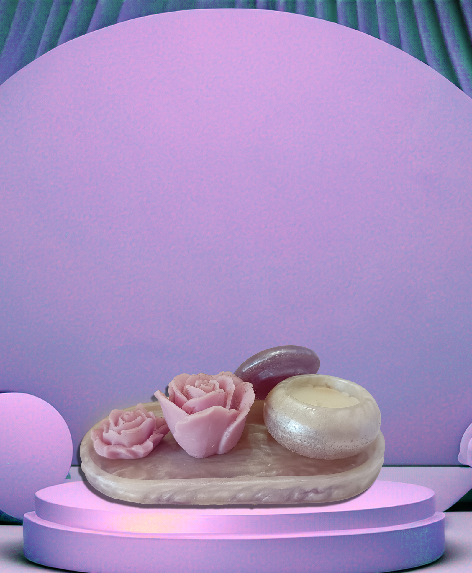 Kit Velas Aromáticas Rosas